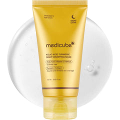 Medicube Night Care Bundle Pack of 2 – Collagen Firming & Turmeric Brightening Overnight Wrapping Peel-Off Sleep Masks for Hydration, Glow, Anti-Aging & Skin Repair