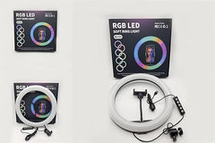 MJ33 RGB LED Soft Ring Light | 26CM Adjustable Ring Light with Phone Holder | Ideal for Video Recording, Photography, and Live Streaming
