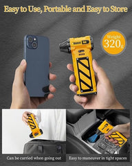 Electric Compressed Air Duster & Vacuum Cleaner 2-in-1 – Super Power Turbo Jet Blower, Rechargeable Mini Handheld Cleaner for PC, Car, Home & Camping