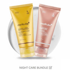 Medicube Night Care Bundle Pack of 2 – Collagen Firming & Turmeric Brightening Overnight Wrapping Peel-Off Sleep Masks for Hydration, Glow, Anti-Aging & Skin Repair