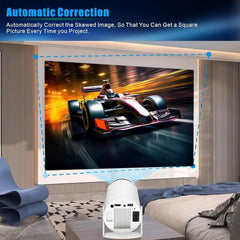 130 Inch Portable Family Projector | Android 11 Smart Camping Projector | 720P HD Display