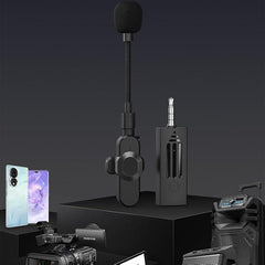 K35D Wireless Microphone for Vlogging – Plug & Play Mini Collar Mic for Live Game Video Shooting & Streaming | 3.5mm AUX Connection | Compatible with Mobile Phones & Cameras