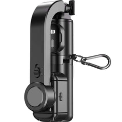 Q-30 Mini Gimbal Stabilizer - 3-Axis AI Handheld Stabilizer with Selfie Stick & Tripod for Smartphones (ABS & Aluminum)
