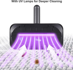 100W Cordless Mattress Vacuum - UV Bed Cleaner with 8000Pa Suction, 2 Speeds & 250ml Dust Cup for Bedding & Clothes