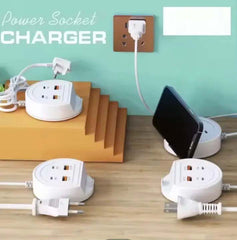 Quick Charge 5.1A Charger with Dual PD+USB Ports - Universal Multi-Port Charging Station with Mobile Phone Holder | 5V/5.1A Multi-U Port Charger for Fast, Convenient Charging | Compatible with All Mobile Phones