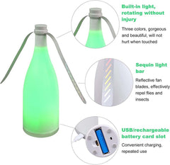 2-in-1 Fly Repellent Fan - USB Table Fan with Light for Indoor/Outdoor Use, Eco-Friendly Mosquito & Insect Deterrent