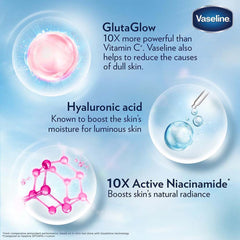 Vaseline Essential Even Tone Body Lotion Smooth Radiance with Gluta-Hya Serum Burst – 10X Vitamin C Power, Deep Moisturizing & Brightening, 200ml