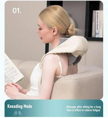 Neck and Shoulder Massager – Wireless Deep Kneading Shiatsu Massage with Heat for Anywhere Relaxation