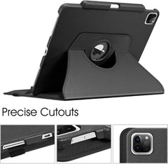360° Rotating Case for iPad Pro 12.9" (2018-2022) - Auto Sleep/Wake Cover with Pencil Holder & Multi-Angle Stand ( Multi Colour)