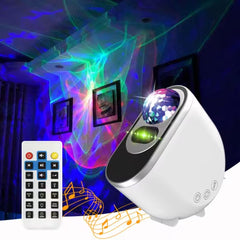Galaxy Star Projector – 3-in-1 LED Northern Lights Aurora Projector with Bluetooth Speaker and White Noise