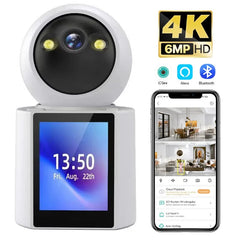 4K 6MP Smart PTZ IP Camera with AI Human Detection, Color Night Vision & One-Click Video Calling for Home Security