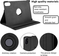 360° Rotating Compitable for Honor Pad X9/X8 Pro 11.5" Case - PU Leather Stand Cover with Multi-Angle Protection (Multi)