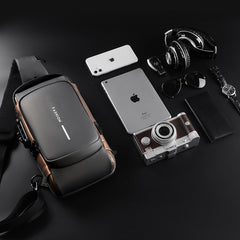 Men's Lightweight Multi-Functional Chest Bag | Fashionable Large Capacity Crossbody Shoulder Bag | Water-Proof Design