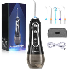 Portable Dental Water Flosser with Bag – Rechargeable Oral Irrigator for Clean Teeth, Ideal for Home and Travel, IPX7 Waterproof