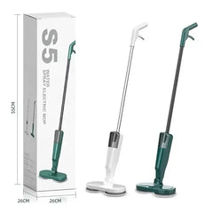 Household Rechargeable 360° Spin Water Tank Steam Spray Electric Mop