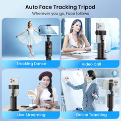 Tripod with Fill Lights – Smart Shooting Holder with 360° Rotation, Detachable Remote, and Gesture Control for Live Vlog Streaming