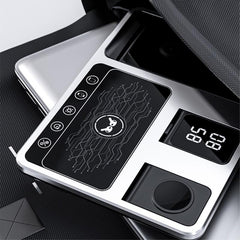 R11 Multifunctional 4-in-1 Wireless Charger – Folding Portable Charging Station with Digital Display and Time Function