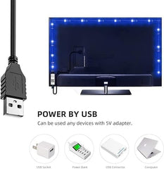 5m Bluetooth LED Strip with USB RGB TV Backlight | Smart App Controlled, Music Sync, and 24-Button Remote | Ideal for Home and TV Decoration