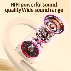 U-17H Wireless Bluetooth Headphones - Smart Touch Control, IPX5 Waterproof, Sports Earbuds for All Smartphones (Black)