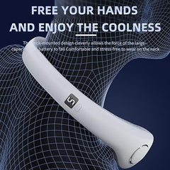 Foldable Neck Fan – Portable Personal Cooling System with 22 Balanced Air Outlets