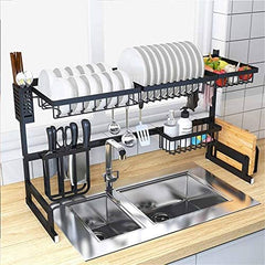 Over Sink Kitchen Shelf Storage Holders | 65/85cm Stainless Steel Organizer for Dish Drying & Kitchen Essentials