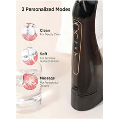 Electric Toothbrush & Water Flosser Combo – Cordless, Rechargeable, 5 Brush Modes, 3 Floss Modes, 8 Heads, Waterproof Oral Care Kit for Travel