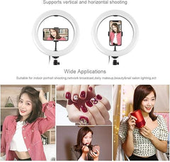 MJ33 RGB LED Soft Ring Light | 26CM Adjustable Ring Light with Phone Holder | Ideal for Video Recording, Photography, and Live Streaming