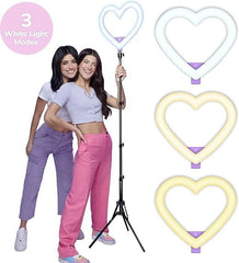 JM26-10 RGB LED Heart-Shaped Ring Light – Elegant and Flexible Lighting for Enhanced Photography and Videography
