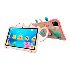 Tab10 10.1 Inch Kids Tablet - 6 GB RAM, 128 GB ROM, 8000 mAh Battery, Parental Controls, Durable Design, and Educational Apps - Pink