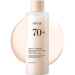 ANUA Rice 70 Glow Milky Toner. Nourishing rice water toner for glass skin. With Niacinamide & Ceramides. 250ml.