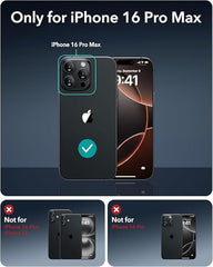 MagSafe Compatible Magnetic Phone Case with Camera Control | Military-Grade Shock Protection for iPhone 16, 16 Plus, 16 Pro, 16 Pro Max – Includes Free Screen Protector