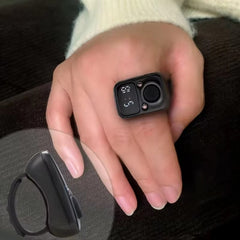 Digital LED Finger Tally Counter - Rechargeable Luminous Electronic Clicker for Prayer, Stitch Marker, and Counting Tasks | Compact Handheld Counter with Adjustable Strap & Bright LED Display | Durable and Lightweight Design in Elegant Rose Gold Finish