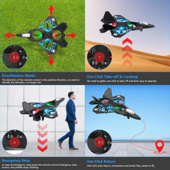 RC Aeroplane 2.4GHz Remote Controlled Fighter Plane | L0712 Quadcopter Floating Aeroplane Toy with Colored LED Lights | USB Rechargeable RTF RC Plane for Beginners, Kids, and Adults | Durable, Lightweight, and Easy to Fly Aircraft