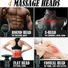 Extended Handle Massage Gun – Long Handheld Deep Tissue Massager for Full-Body Relief (Multi)