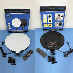 PF-33 LED Round Fill Light – Remote-Controlled Touch Assist Lighting for Photography and Live Streaming