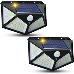Waterproof Outdoor Motion Sensor Infrared Wall Lamp | 100 LED Solar-Powered Garden Sensor Light | IP65 Water-Resistant Bright Outdoor Lighting for Garden, Patio, and Yard