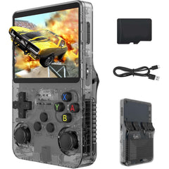 R36S Retro Handheld Game Console. 3.5" IPS, 128GB, 40,000+ classic games. Open-source ARKOS, 3500mAh battery for long play.