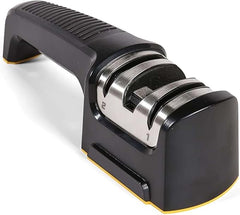 Compact Pull-Through Kitchen Knife Sharpener | Ideal for Chef, Scissors, Paring, & Serrated Knives | Efficient Blade Sharpening Tool for Home Kitchens