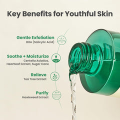 Axis-Y Daily Purifying Treatment Toner. Gently exfoliating PHA toner for smooth, clear & hydrated skin. 200ml.