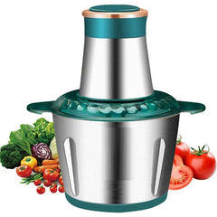 Electric Meat Grinder & Chopper 2-speed mincer with 3L stainless steel capacity. Multi-function food processor & kitchen slicer.